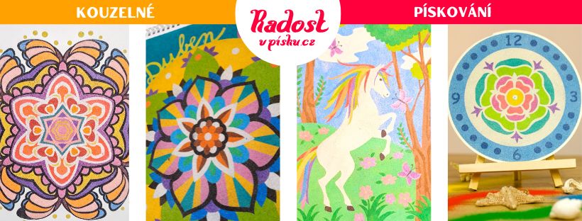 Originální dárky pro děti – pískovaná mandala v rámečku